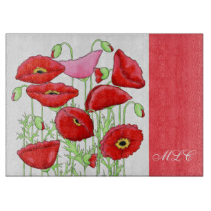Rosa Pollen Art Custom Monogram Personalisiert Schneidebrett