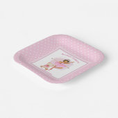 Rosa Pollenblätterpilz Pappteller (Gewinkelt)