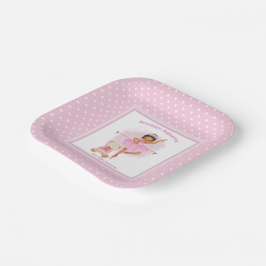 Rosa Pollenblätterpilz Pappteller (Gewinkelt)