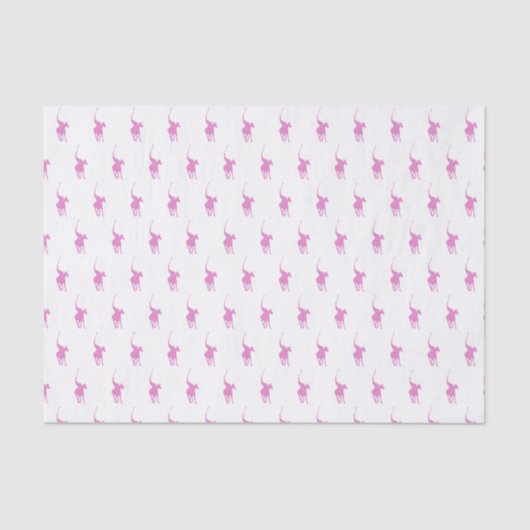 Rosa Polo-Spieler Seidenpapier (Vorderseite)