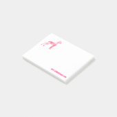 Rosa Polygon Dogge Post-it Notes Klebezettel (angewinkelt)