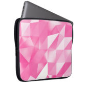 Rosa Polygonhintergrund: abstraktes 3D-Rendering Laptopschutzhülle (Vorne Rechts)