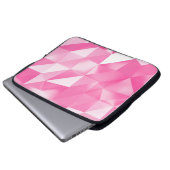 Rosa Polygonhintergrund: abstraktes 3D-Rendering Laptopschutzhülle (Vorne Knopf)
