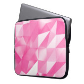 Rosa Polygonhintergrund: abstraktes 3D-Rendering Laptopschutzhülle (Vorderseite Links)