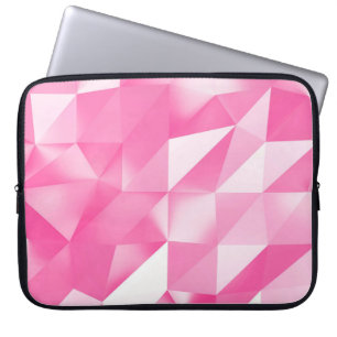 Rosa Polygonhintergrund: abstraktes 3D-Rendering Laptopschutzhülle