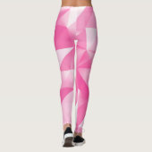 Rosa Polygonhintergrund: abstraktes 3D-Rendering Leggings (Rückseite)