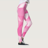 Rosa Polygonhintergrund: abstraktes 3D-Rendering Leggings (Rechts)