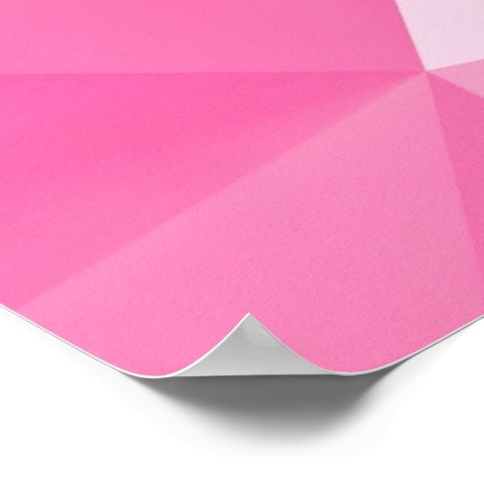 Rosa Polygonhintergrund: abstraktes 3D-Rendering Poster (Ecke)