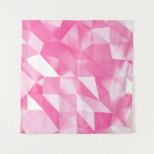Rosa Polygonhintergrund: abstraktes 3D-Rendering Wandteppich (Vorderseite (Horizontal))
