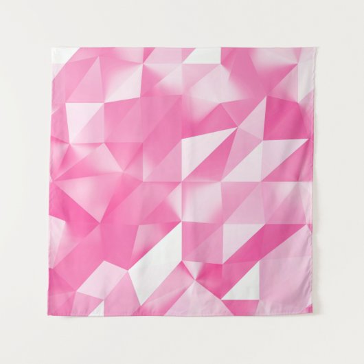 Rosa Polygonhintergrund: abstraktes 3D-Rendering Wandteppich (Vorderseite)
