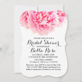 Rosa Pony Brautdusche Einladungen Peony3