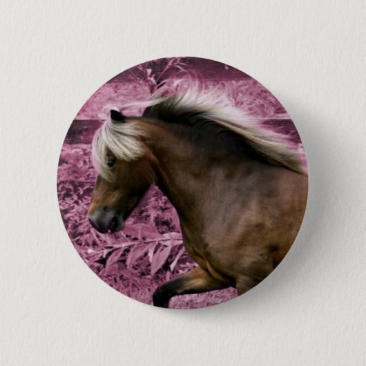 Rosa Pony Button (Vorderseite)