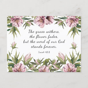 Rosa Pony, Christlich inspirierendes Bibelversum  Postkarte