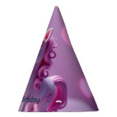 Rosa Pony Einhorn Geburtstagshut Partyhütchen (Rechts)