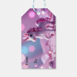 Rosa Pony Einhorn Geschenkanhänger