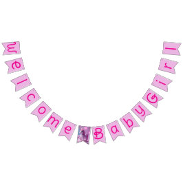 Rosa Pony Einhorn Girlande Banner für Baby Shower