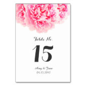 Rosa Pony Hochzeitstichtafel Pony3 Tischnummer (Rückseite)