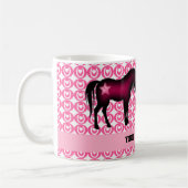 Rosa Pony personalisiert Kaffeetasse (Links)