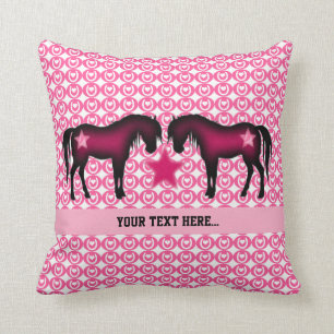Rosa Pony personalisiert Kissen