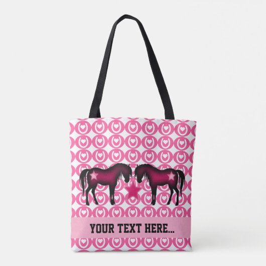 Rosa Pony personalisiert Tasche (Rückseite)
