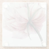 Rosa Pony, romantisches Blume-Muster, chic, hübsch Glasuntersetzer (Rückseite)