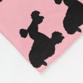 Rosa Poodle-Rock Inspiriert Fleece Blanken (Ecke)