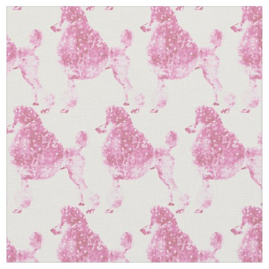Rosa Poodle Stoff (Nahaufnahme)