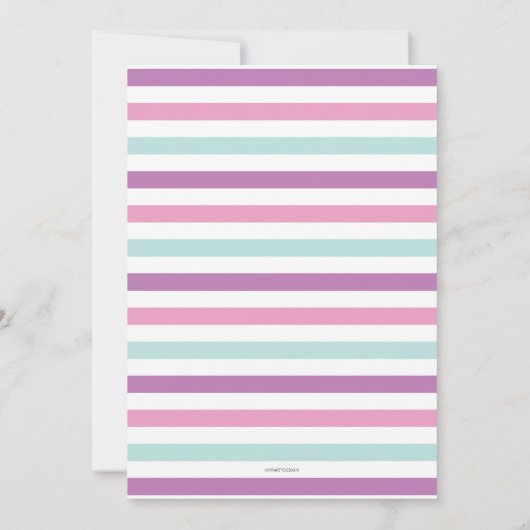 Rosa Pool-Party Einladung (Rückseite)