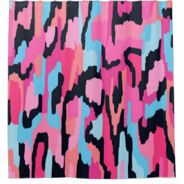 Rosa Pop Abstrakt Duschvorhang