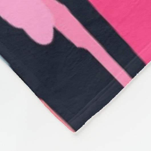 Rosa Pop Abstrakt Fleecedecke (Ecke)