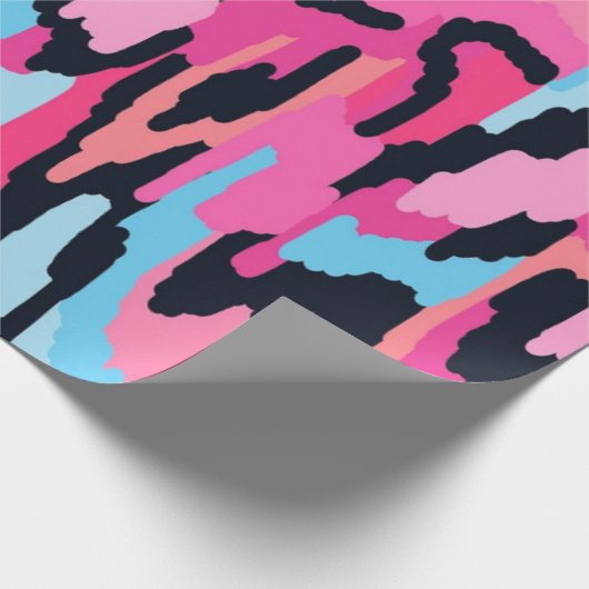 Rosa Pop Abstrakt Geschenkpapier (Ecke)