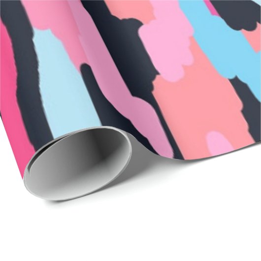 Rosa Pop Abstrakt Geschenkpapier (Rolleneckpunkt)