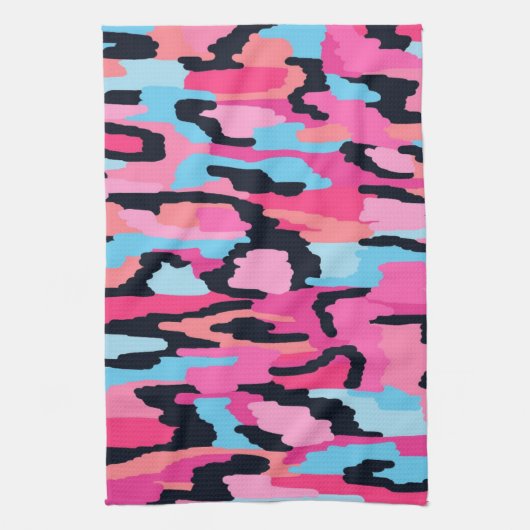 Rosa Pop Abstrakt Geschirrtuch (Vertikal)