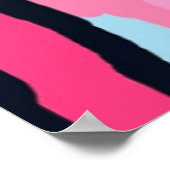 Rosa Pop Abstrakt Poster (Ecke)