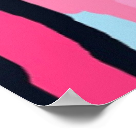 Rosa Pop Abstrakt Poster (Ecke)