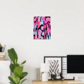 Rosa Pop Abstrakt Poster (Heimbüro)