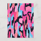 Rosa Pop Abstrakt Postkarte (Vorderseite)