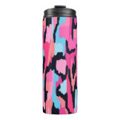 Rosa Pop Abstrakt Thermosbecher (Vorderseite)