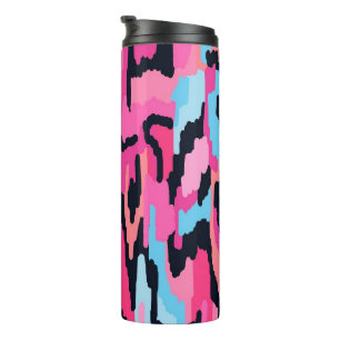 Rosa Pop Abstrakt Thermosbecher