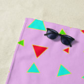 Rosa Pop Art Individuelle Name Strandtuch (Beispiel)