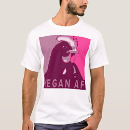 Rosa Pop Art Inspiriert Hühnerhemd Vegan AF T-Shirt