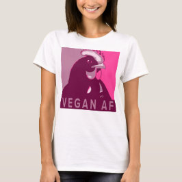 Rosa Pop Art Inspiriert Hühnerhemd Vegan AF T-Shirt