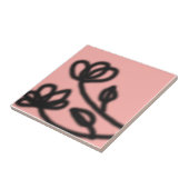 Rosa Pop Kunst Blume Tile Fliese (Seite)