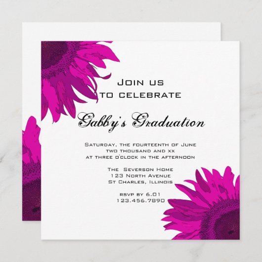 Rosa Pop Kunst, Dichtung und Musik Einladung (Vorne/Hinten)