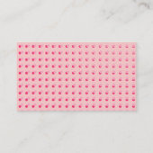 Rosa Pop-Kunst-Geschäfts-Karte Visitenkarte (Rückseite)