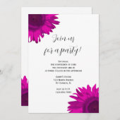 Rosa Pop Party Einladung (Vorne/Hinten)