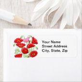 Rosa Poppies Art Individuelle Name Personalisiert (Insitu)