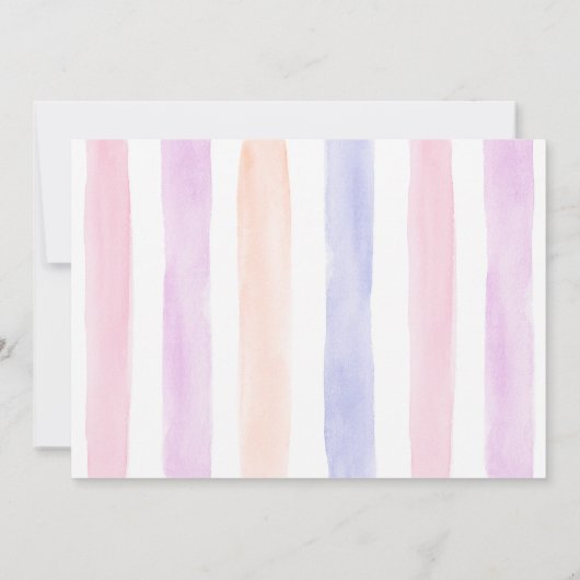 Rosa Popsim Pop über Geburt Einladung (Rückseite)