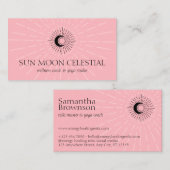 Rosa Populäre Blume Shade Energy Healing Sun Visitenkarte (Vorne/Hinten)
