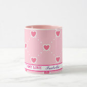 Rosa Populäre Herz-Valentinstag-Sammlung Tasse (Zentrum)